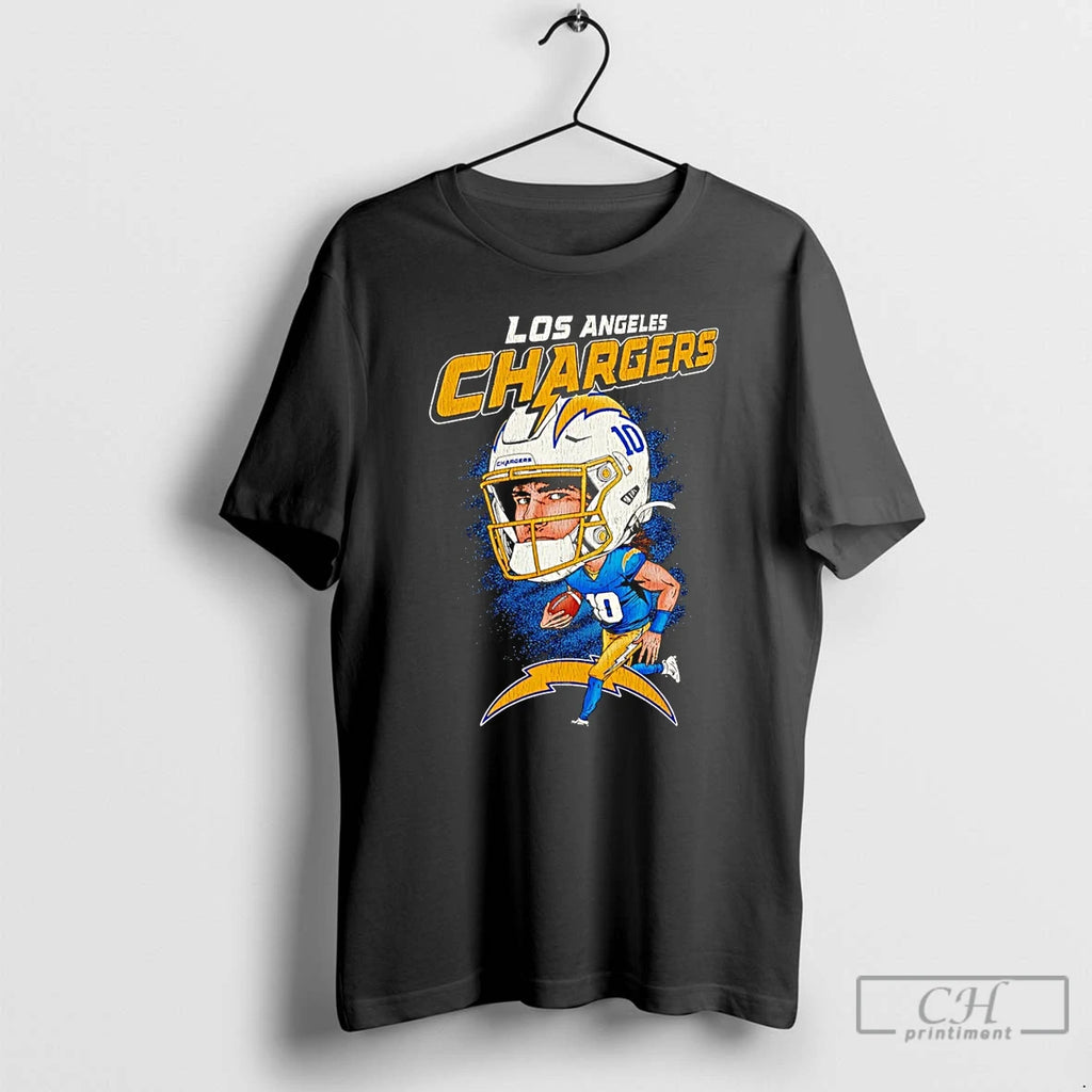 Premium Los Angeles Chargers Justin Herbert Caricature T-Shirts, Hoodie, Sweatshirt | PrintMintTees.com