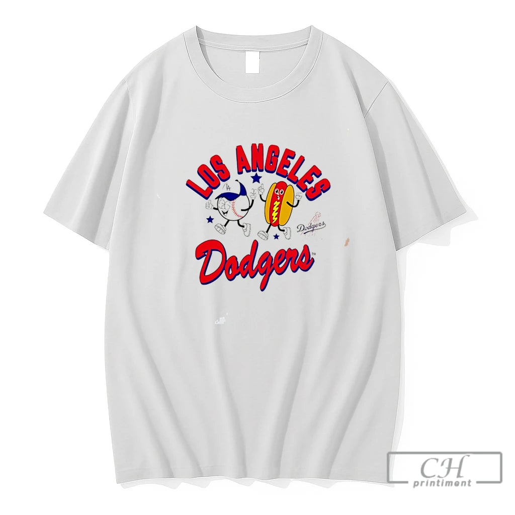 Premium Los Angeles Dodgers Hotdog Preschool Snack Cartoon Tee