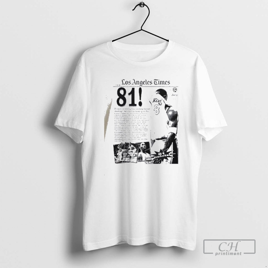 Premium Los Angeles Times Kobe 81 Points Vintage Shirt Sweater Hoodie, Sweatshirt | PrintMintTees.com