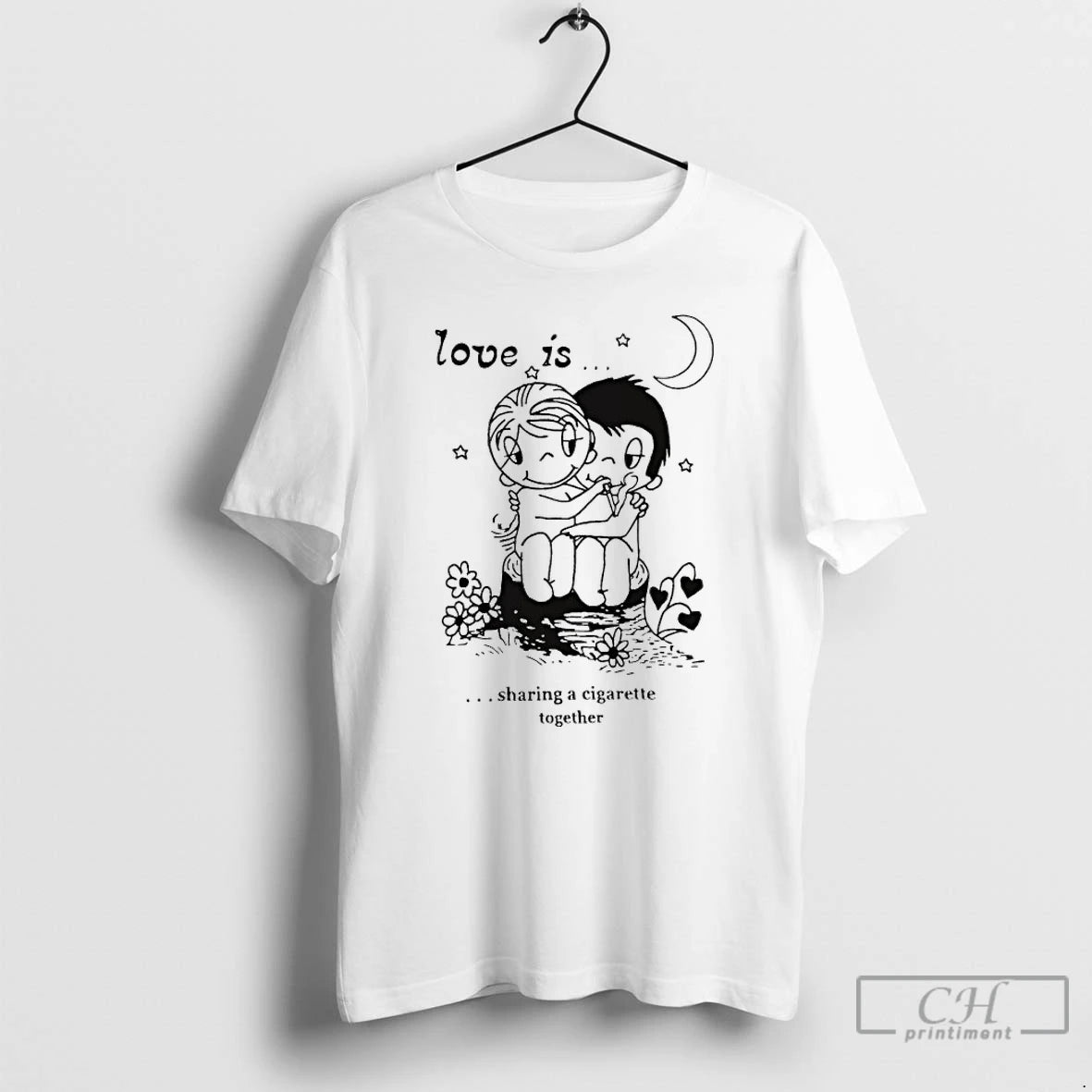 Premium Love Is Sharing A Cigarette Together T-Shirts, Hoodie, Sweatshirt | PrintMintTees.com