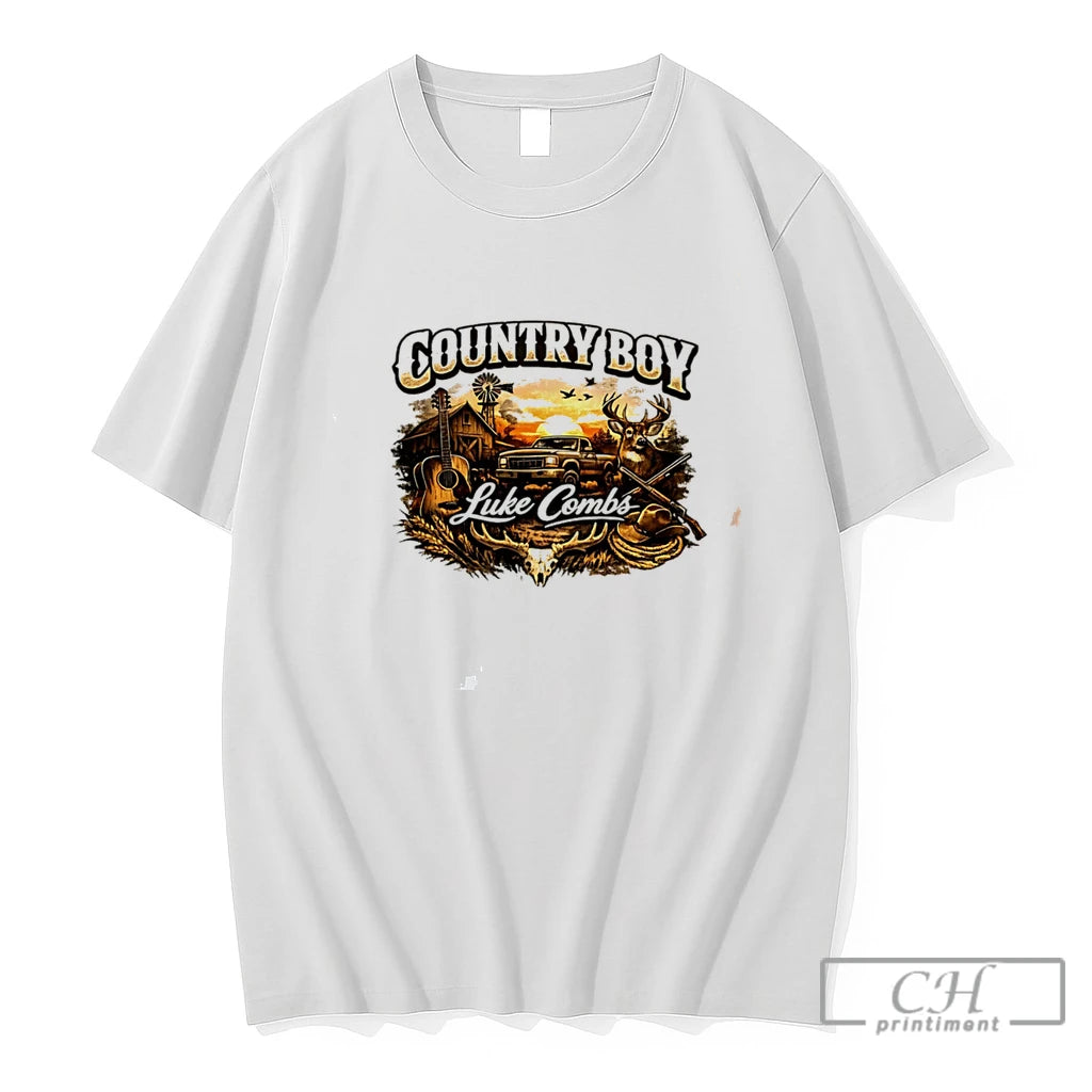 Premium Luke Combs Country Boy Vintage Tee