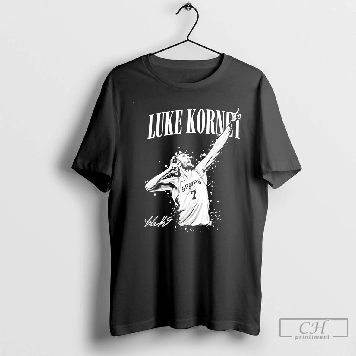 Premium Luke Kornet San Antonio Spurs Vintage Basketball Fan Signature Tee