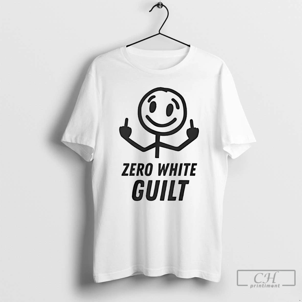 Premium Man Middle Finger Zero White Guilt