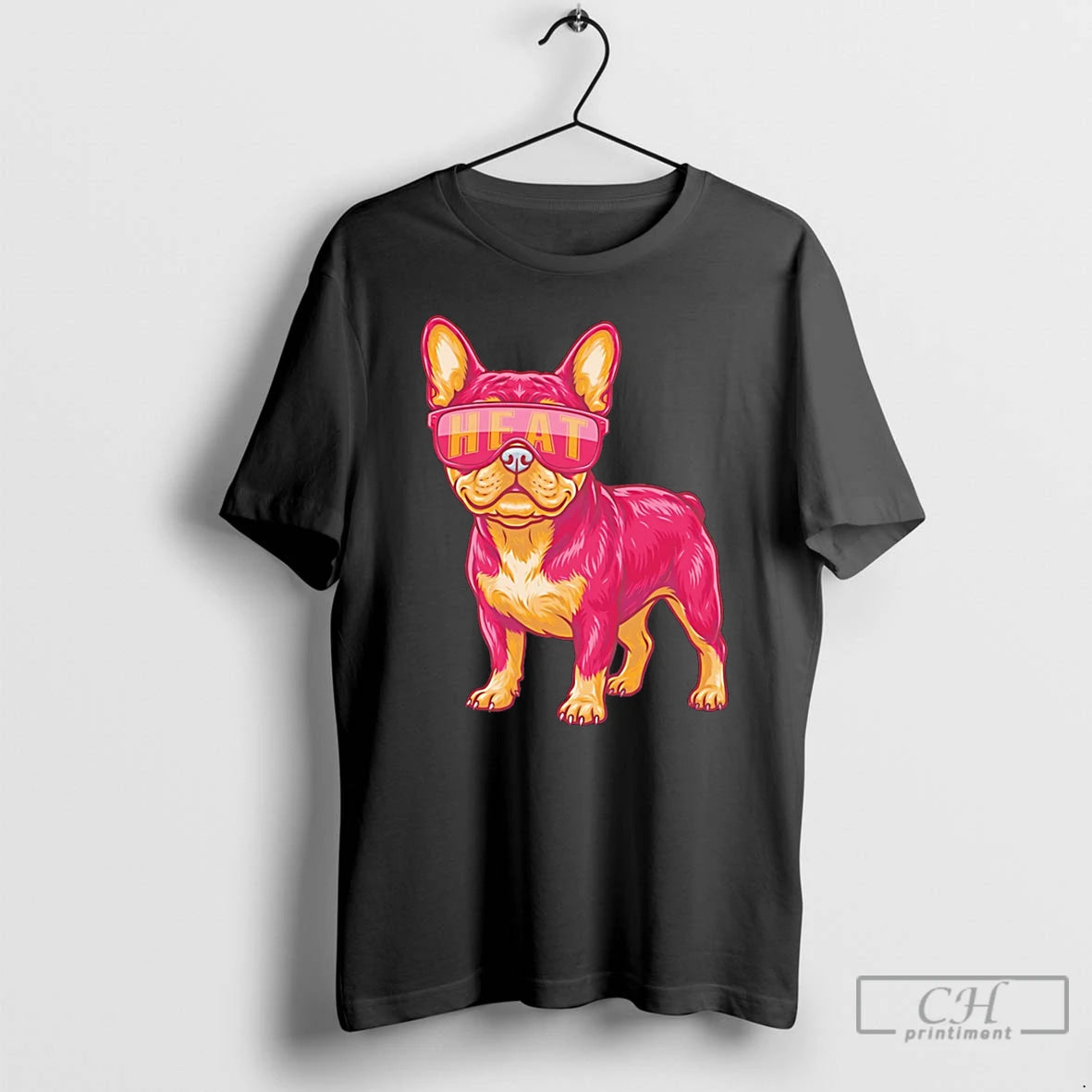 Premium Miami Heat French Bulldog Cartoon Tee