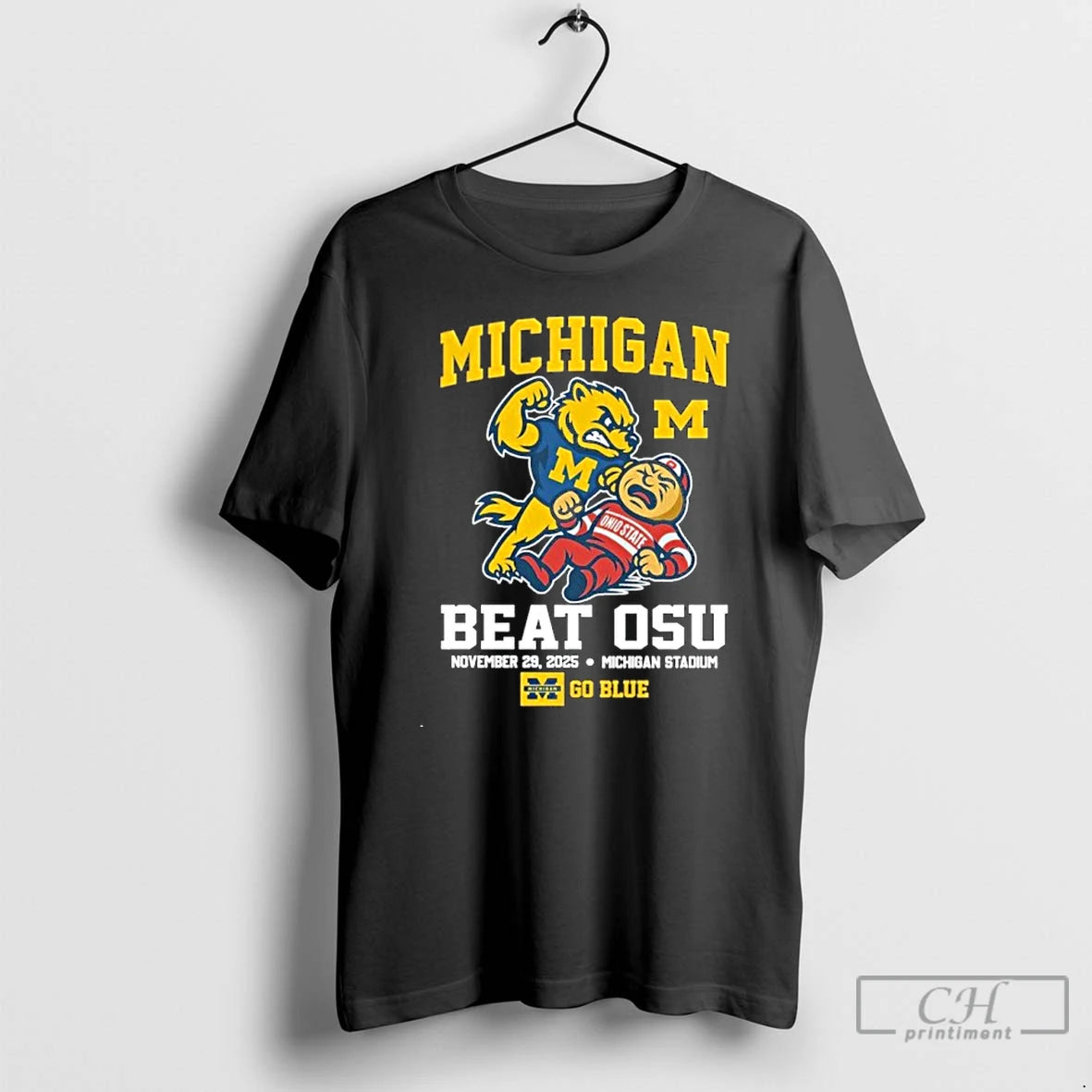 Premium Michigan Beat Osu November 29 2025 Go Blue T-Shirts, Hoodie, Sweatshirt | PrintMintTees.com