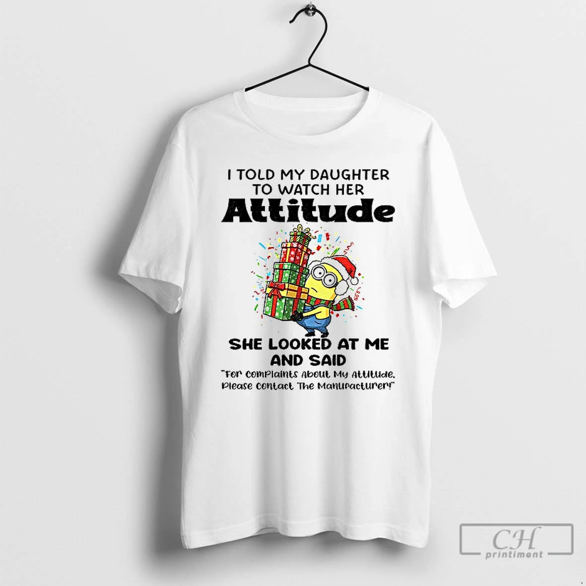 Premium Minion I Told My Daughter To Watch Her Attitude She Looked At Me And T-Shirts, Hoodie, Sweatshirt | PrintMintTees.com