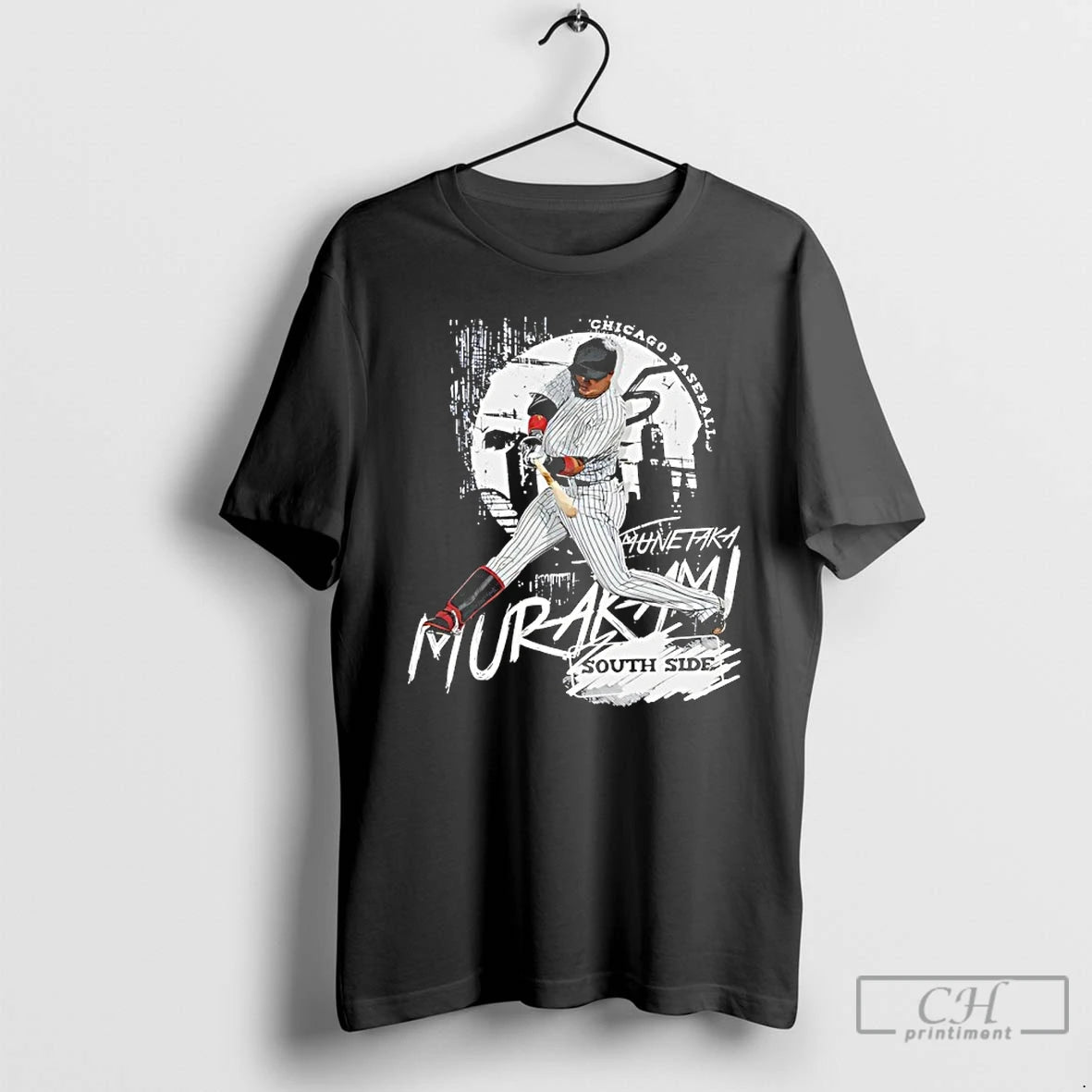 Premium Munetaka Murakami Chicago Baseball South Side Skyline Signature T-Shirts, Hoodie, Sweatshirt | PrintMintTees.com
