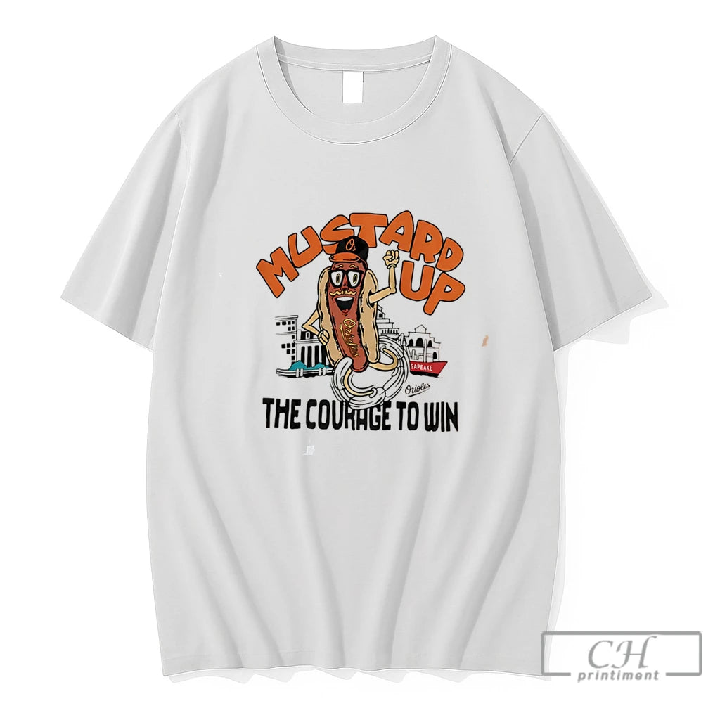 Premium Mustard Up The Courage To Win Tee