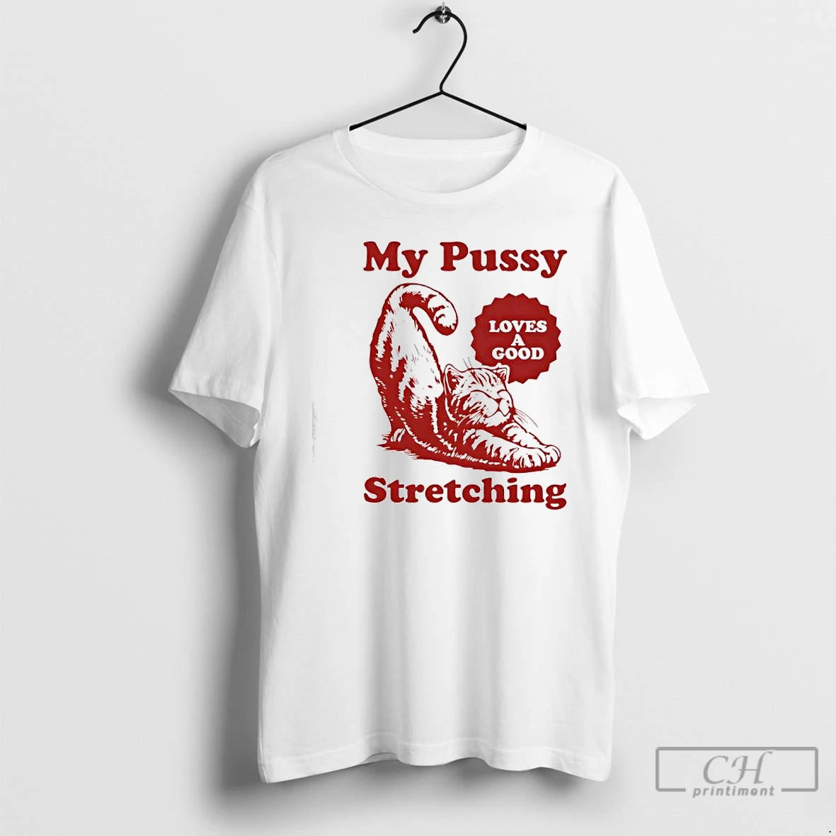 Premium My Pussy Loves A Good Stretching Cat T-Shirts, Hoodie, Sweatshirt | PrintMintTees.com