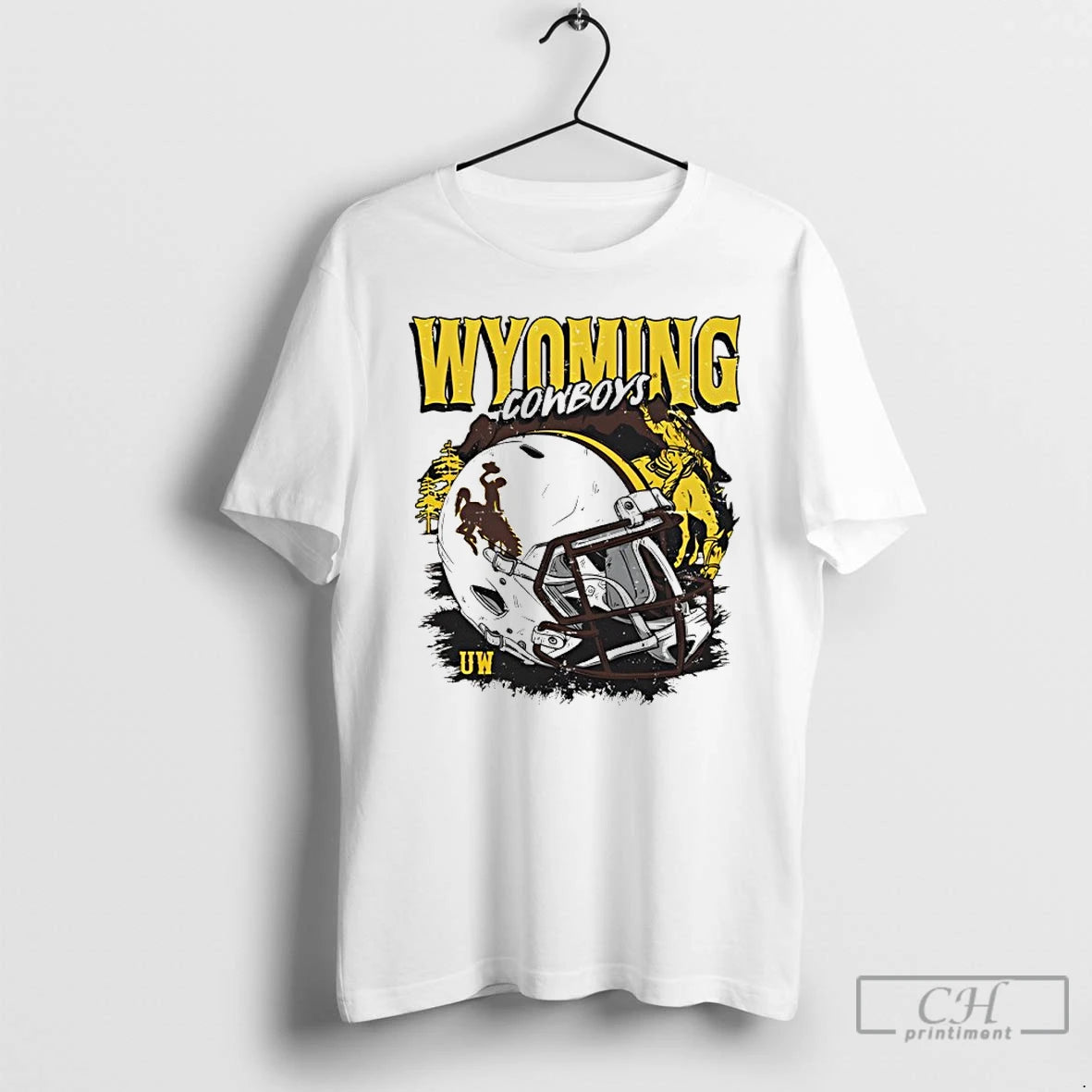Premium Ncaa Football Wyoming Cowboys Vintage Helmet