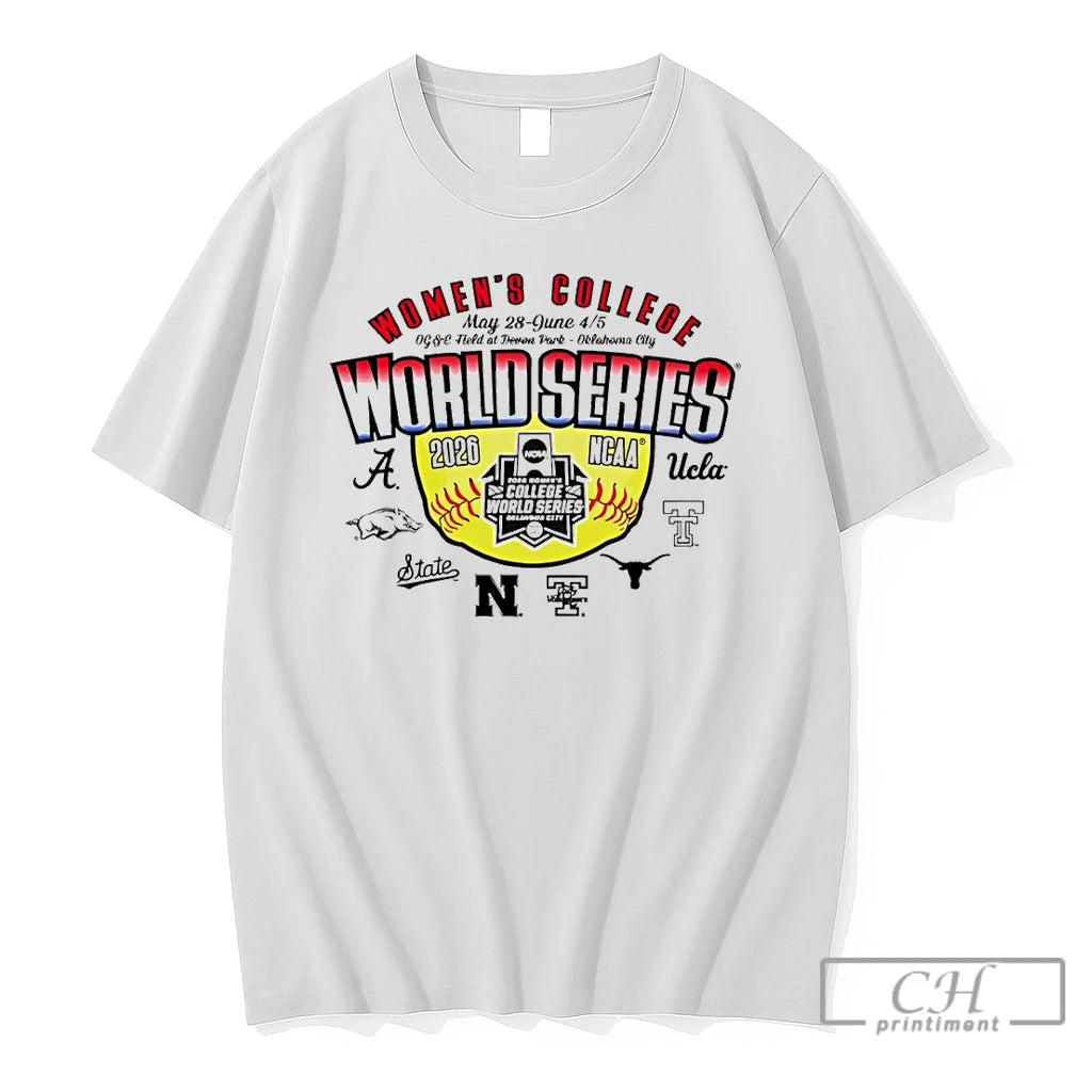 Premium Ncaa Softball Womens College World Series 2026 Oklahoma City Team Logo T Shirts Sweater