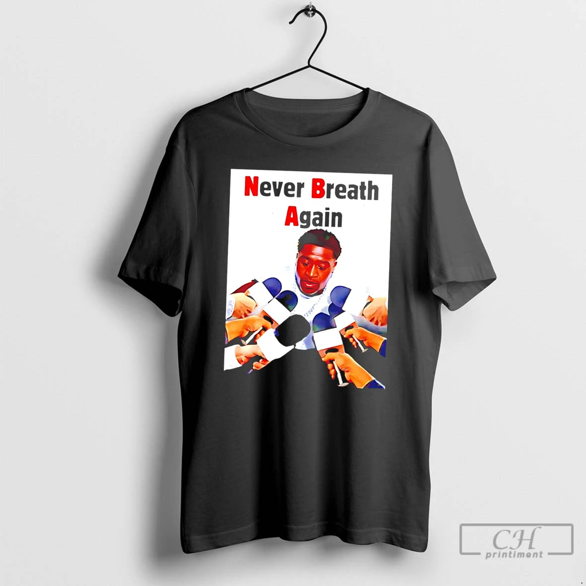 Premium Never Breath Again Nba George Floyd Tee