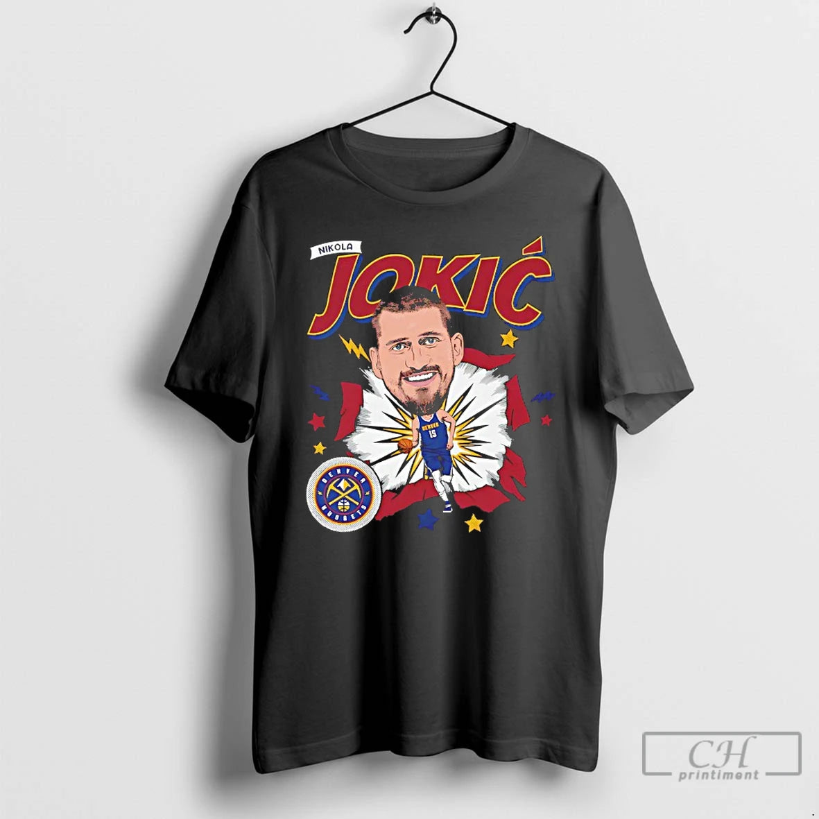Premium Nikola Jokic Denver Nuggets Caricature T-Shirts, Hoodie, Sweatshirt | PrintMintTees.com