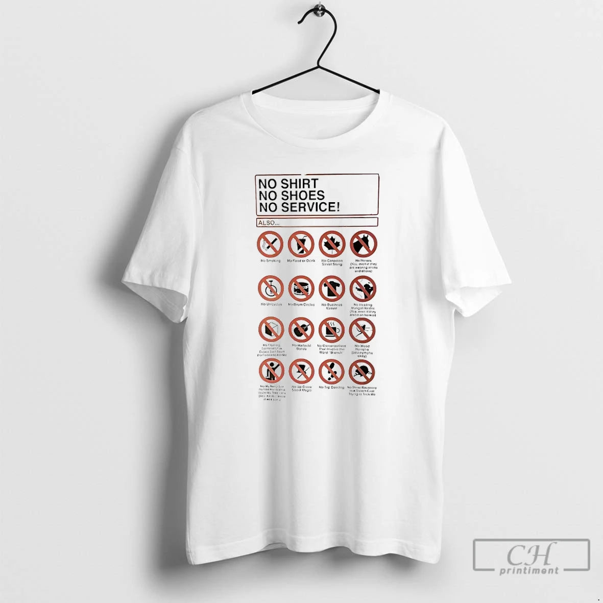 Premium No Shoes No No Service T-Shirts, Hoodie, Sweatshirt | PrintMintTees.com