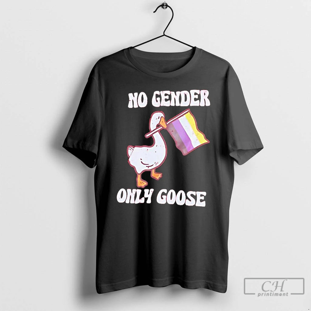 Premium Non Binary Pride Flag No Gender Only Goose Tee Hoodie, Sweatshirt | PrintMintTees.com