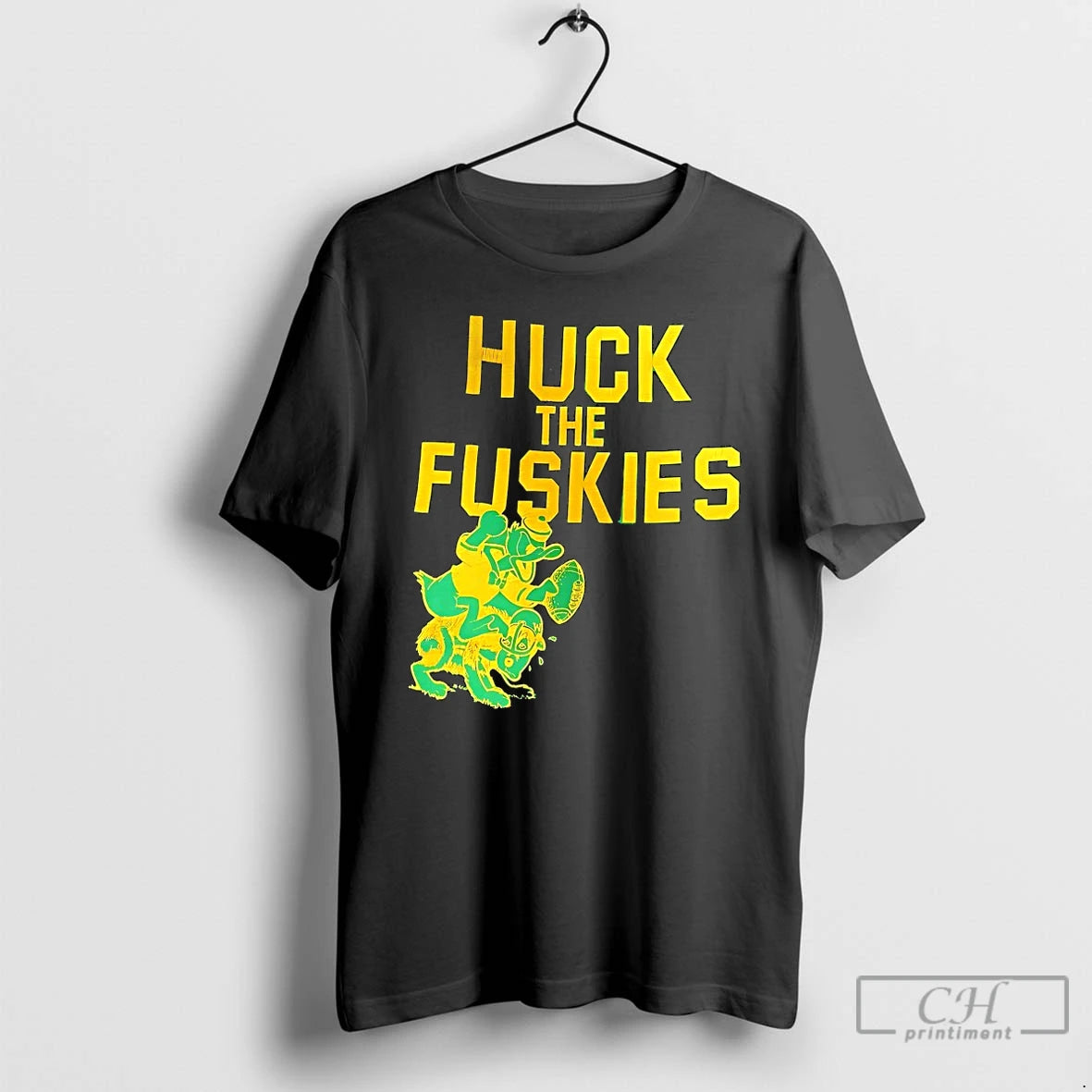 Premium Oregan Duck Vs Washington Huskies Huck The Fuskies T-Shirts, Hoodie, Sweatshirt | PrintMintTees.com