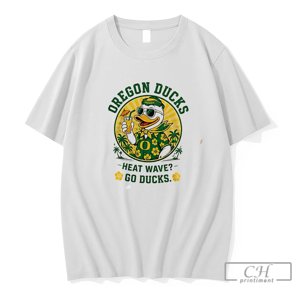 Premium Oregon Ducks Heat Wave Go Ducks Summer Tee