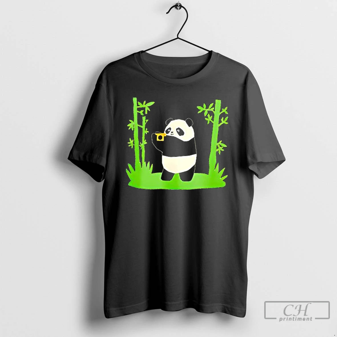 Premium Panda Holding The Camera Cartoon T-Shirts, Hoodie, Sweatshirt | PrintMintTees.com