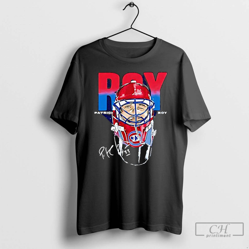 Premium Patrick Roy Montreal Goalie Mask Signature T-Shirts, Hoodie, Sweatshirt | PrintMintTees.com