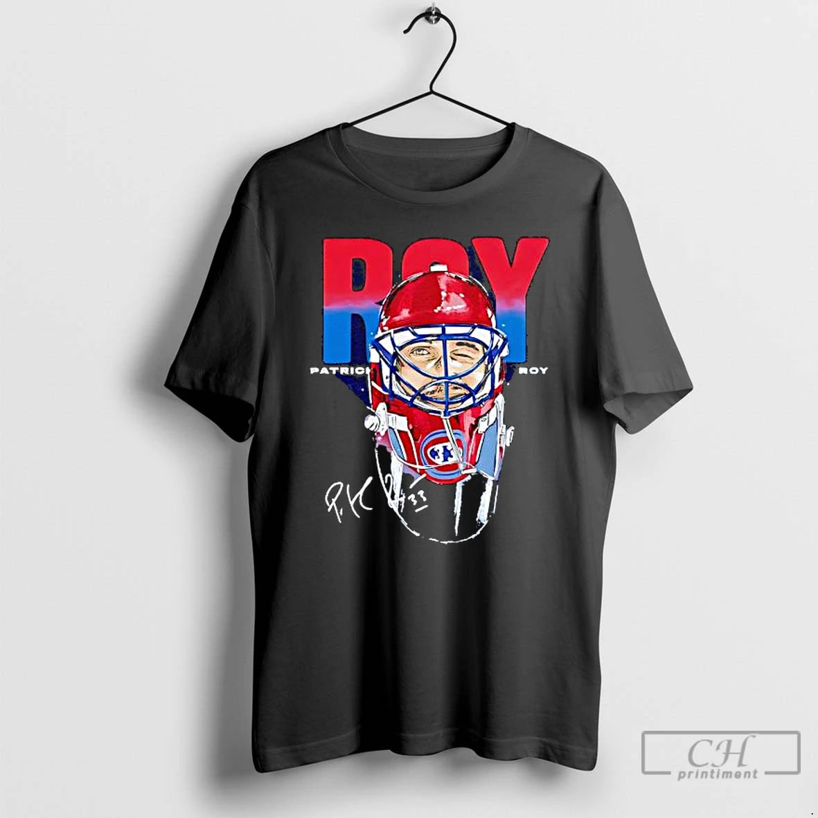 Premium Patrick Roy Montreal Goalie Mask Signature T-Shirts, Hoodie, Sweatshirt | PrintMintTees.com