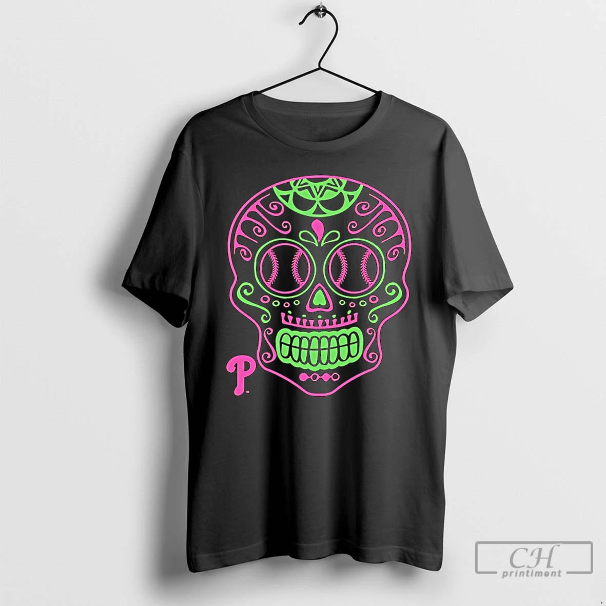 Premium Philadelphia Phillies Sugar Skull