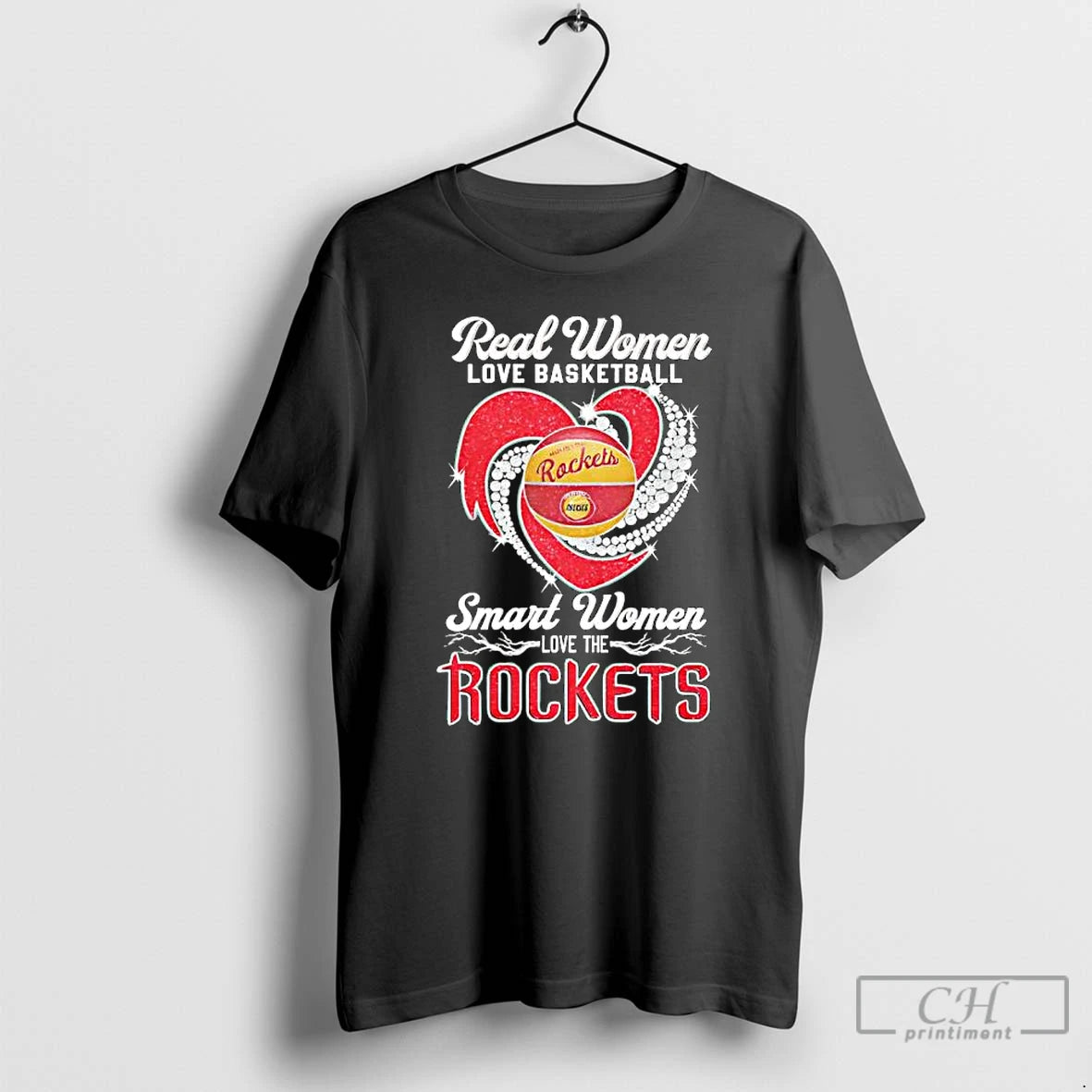 Premium Real Women Love Basketball Smart Women Love The Houston Rockets T-Shirts, Hoodie, Sweatshirt | PrintMintTees.com
