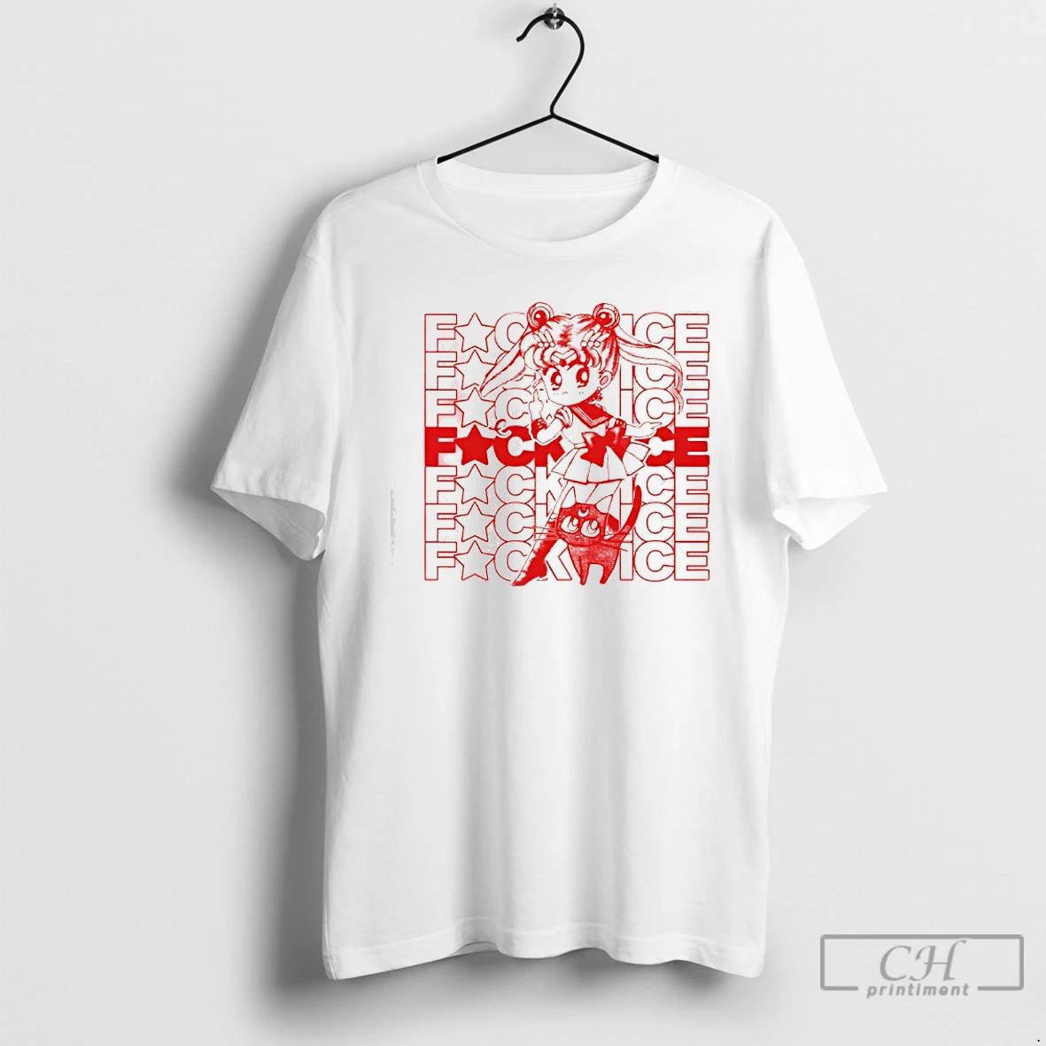 Premium Sailor Moon And Her Cat Fuck Ice T-Shirts, Hoodie, Sweatshirt | PrintMintTees.com