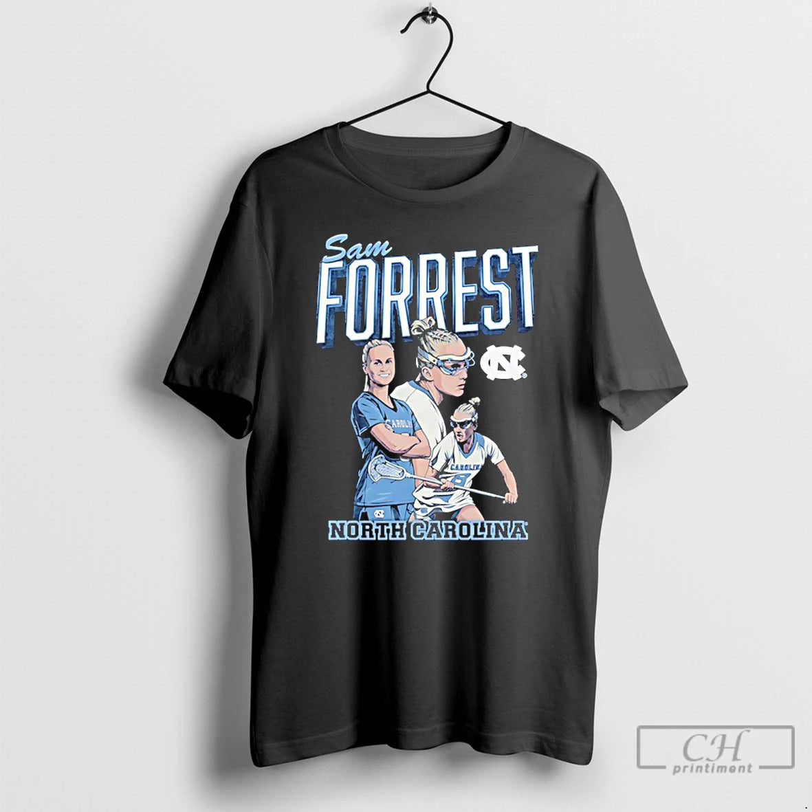 Premium Sam Forrest Illustrated Unc Womens Lacrosse