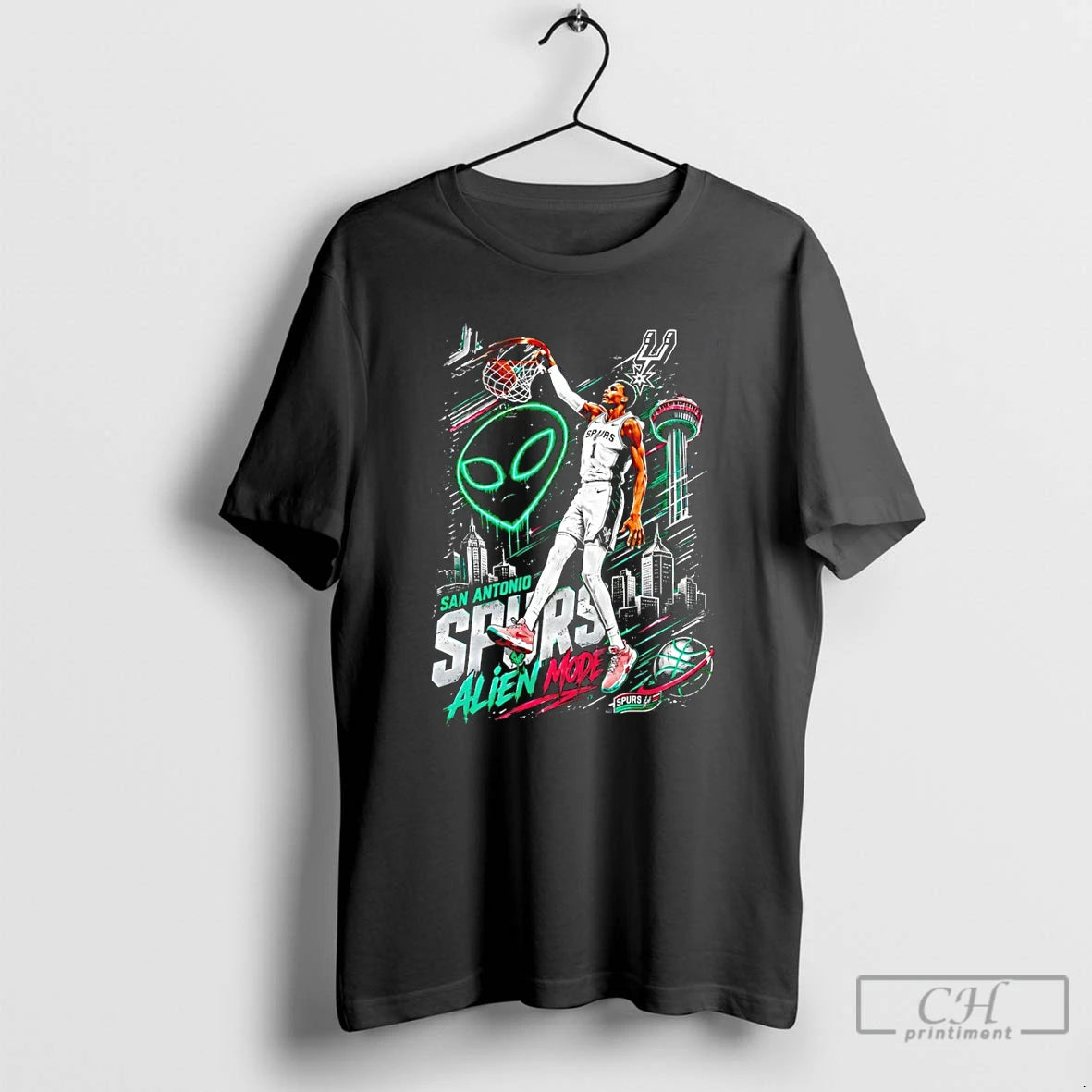 Premium San Antonio Alien Mode Futuristic Basketball Dunk Wemby