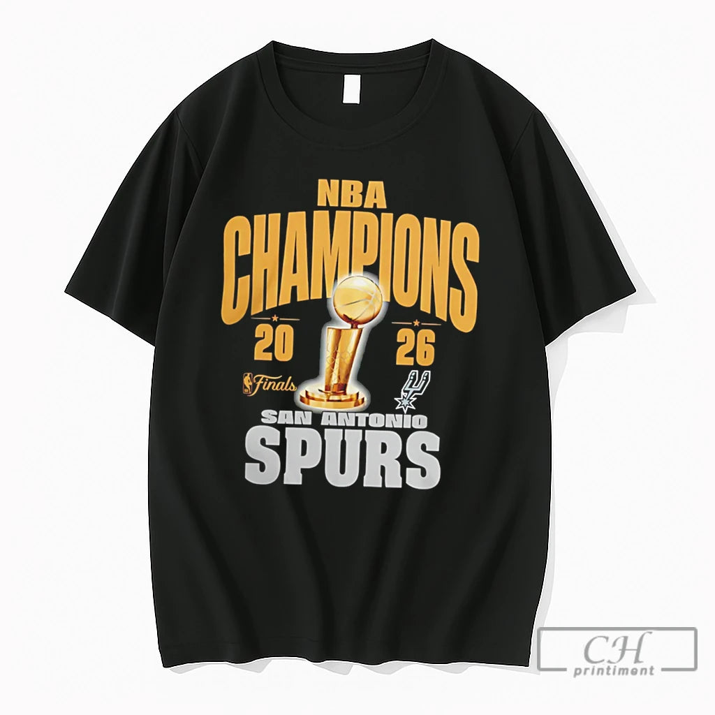 Premium San Antonio Spurs 2026 Nba Cup Champions Gold Trophy Tee