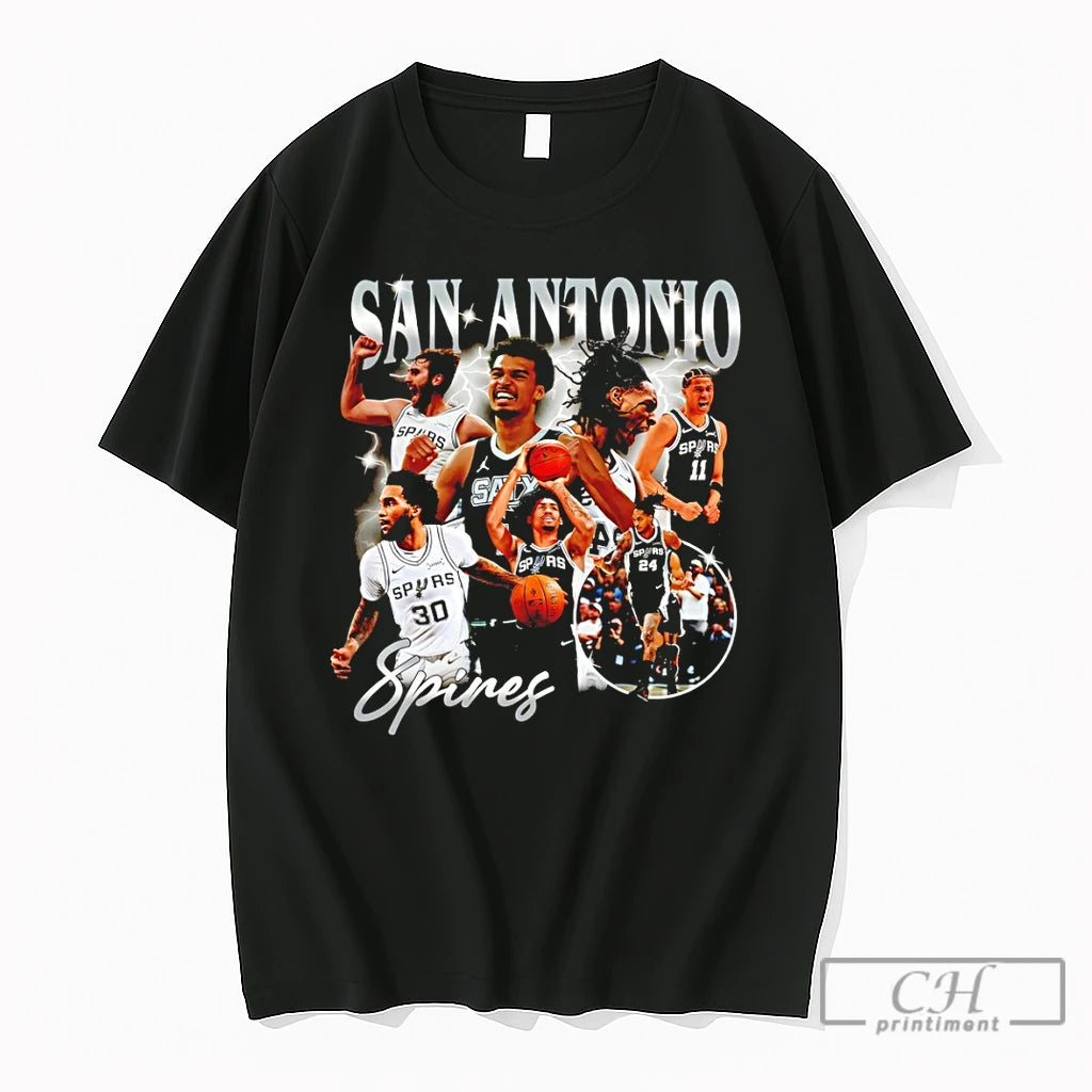 Premium San Antonio Spurs Basketball Collage Vintage Graphic