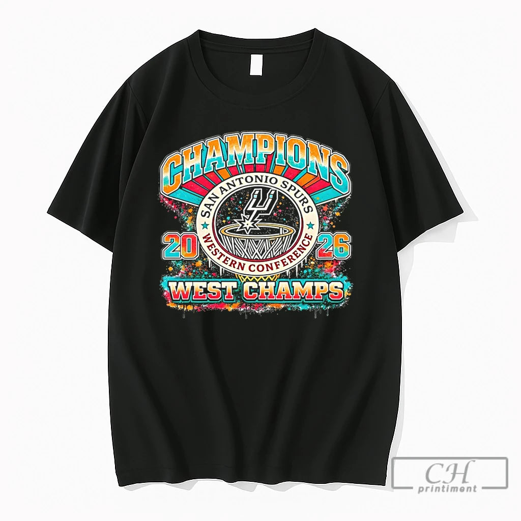 Premium San Antonio Spurs Basketball Nba 2026 Western Conference Champions 90s Styles T Shirts Sweater