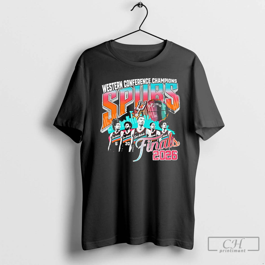 Premium San Antonio Spurs Basketball Nba Western Conference Champions Finals Fiesta 2026 T Shirts Sweater