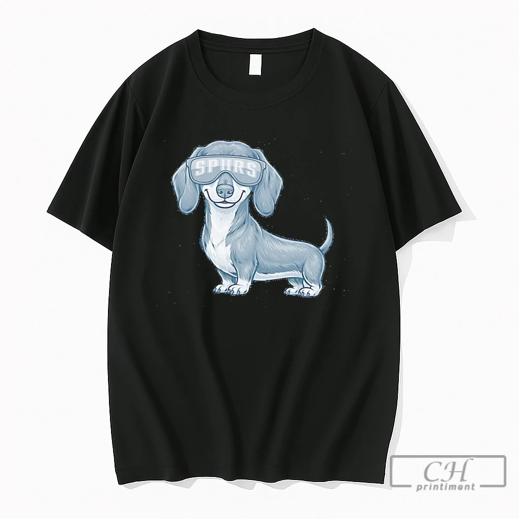 Premium San Antonio Spurs Dachshund Dog Cartoon Tee