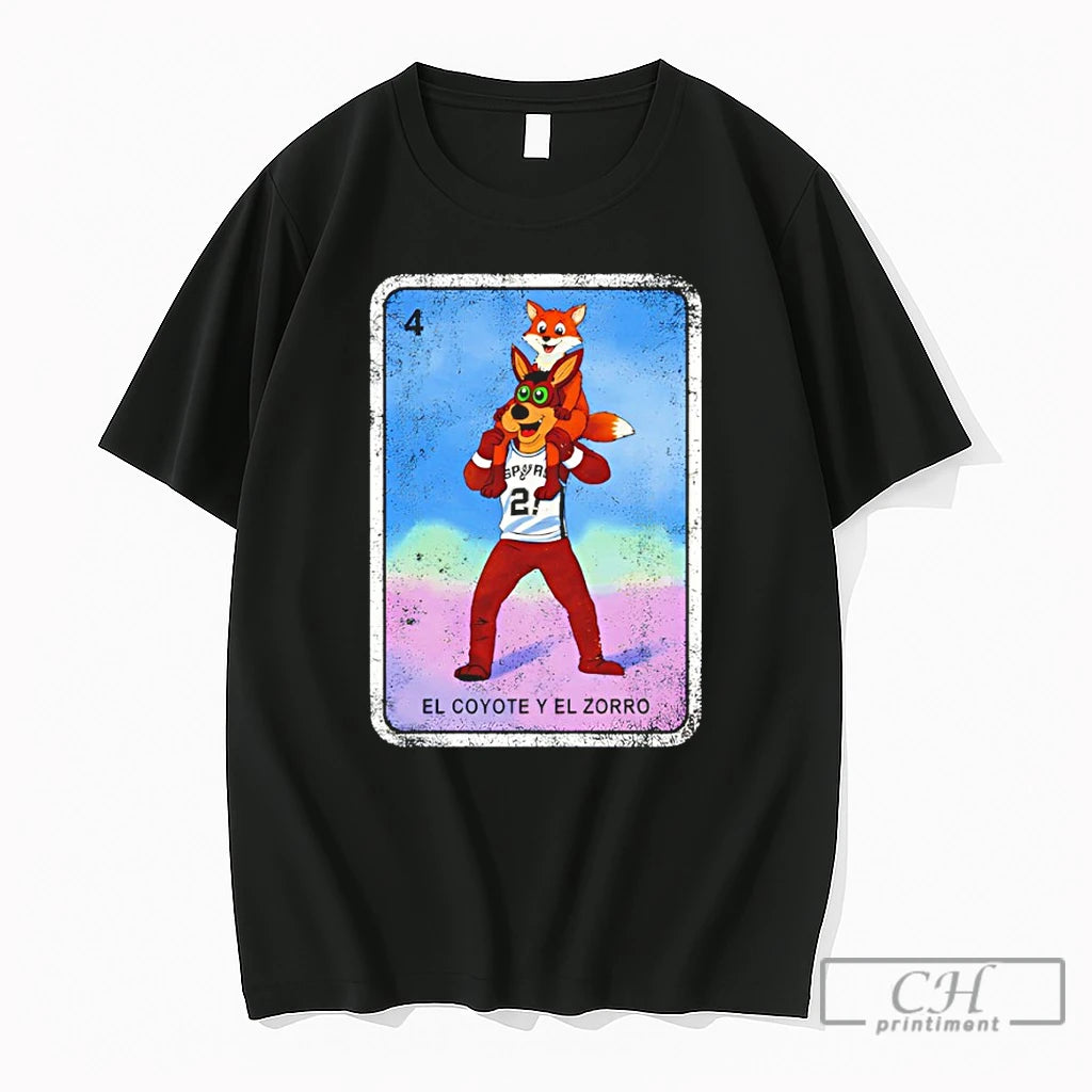 Premium San Antonio Spurs El Coyote Y El Zorro Card