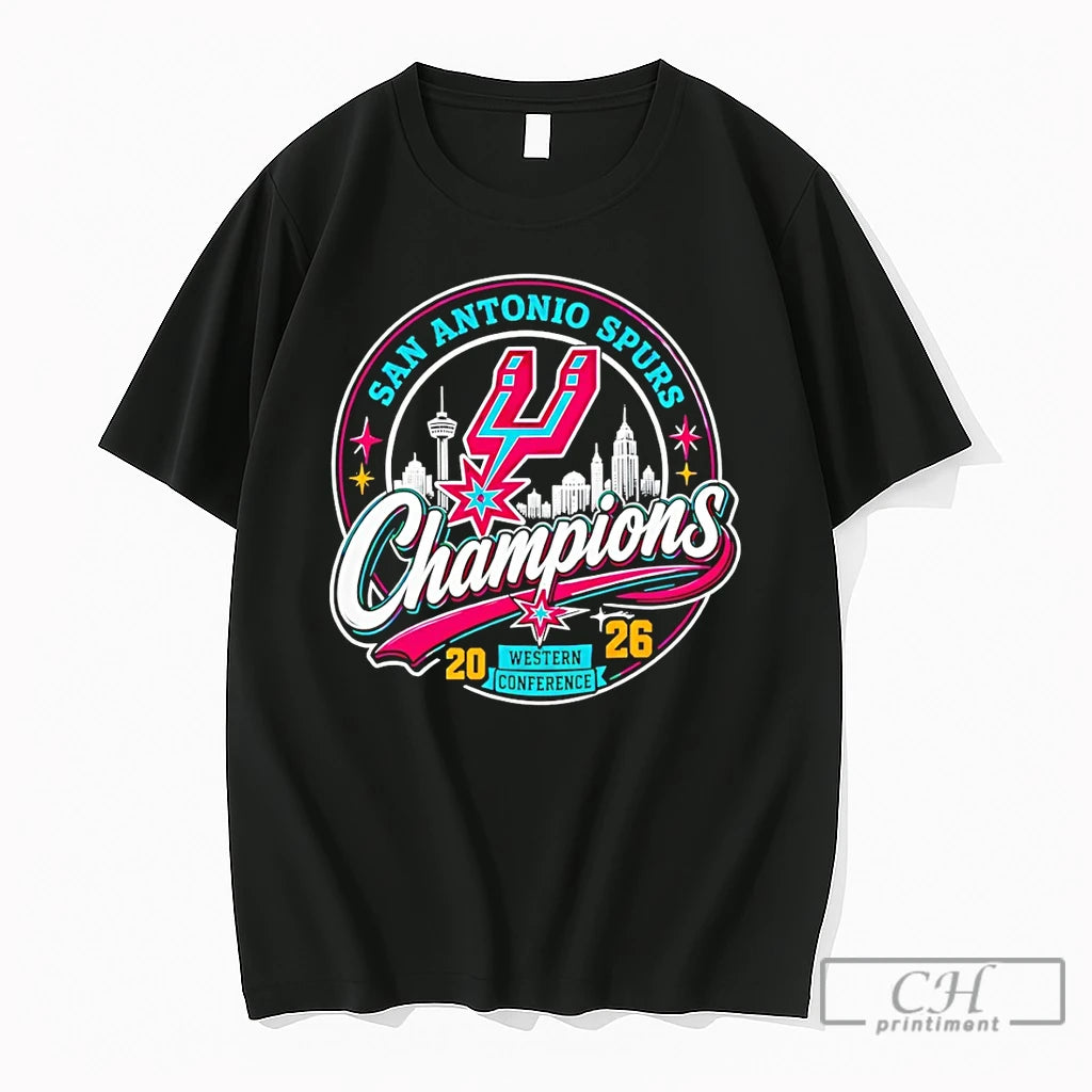 Premium San Antonio Spurs Western Conference Champions 2026 90s Style