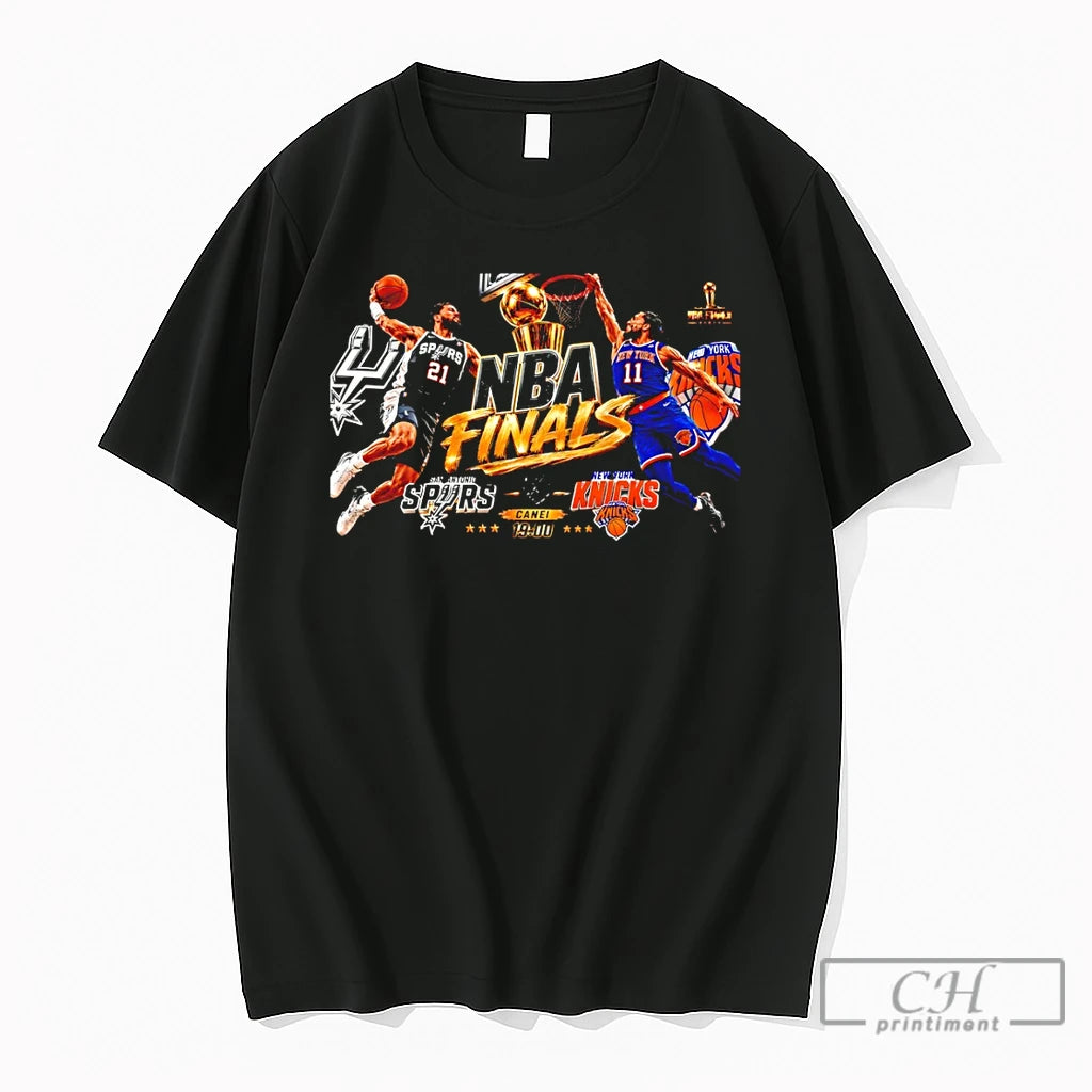 Premium San Antonio Spurs Vs New York Knicks Basketball Matchup Nba Finals 2026 T Shirts