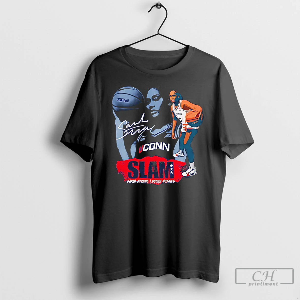 Premium Sarah Strong Uconn Huskies Slam Signature Graphic T-Shirts, Hoodie, Sweatshirt | PrintMintTees.com