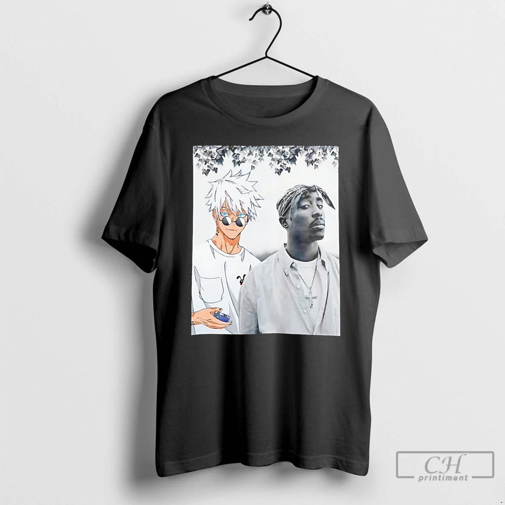 Premium Satoru Gojo And Tupac Shakur Makaveli T-Shirts, Hoodie, Sweatshirt | PrintMintTees.com