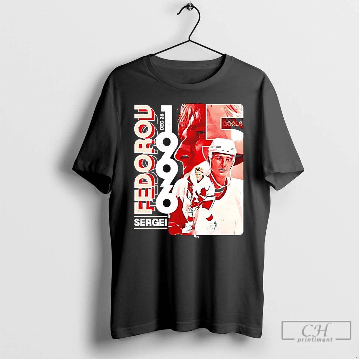 Premium Sergei Fedorov Detroit Red Wings 5 Goal Game 1996 T-Shirts, Hoodie, Sweatshirt | PrintMintTees.com