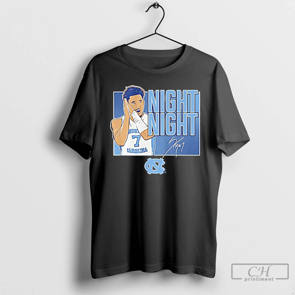 Premium Seth Trimble Unc Basketball Said Night Night Signature T-Shirts, Hoodie, Sweatshirt | PrintMintTees.com