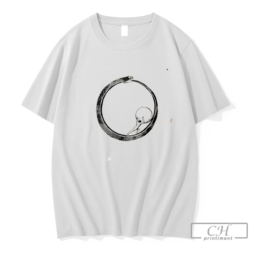 Premium Sisyphus In Ouroboros Illustrated Tee