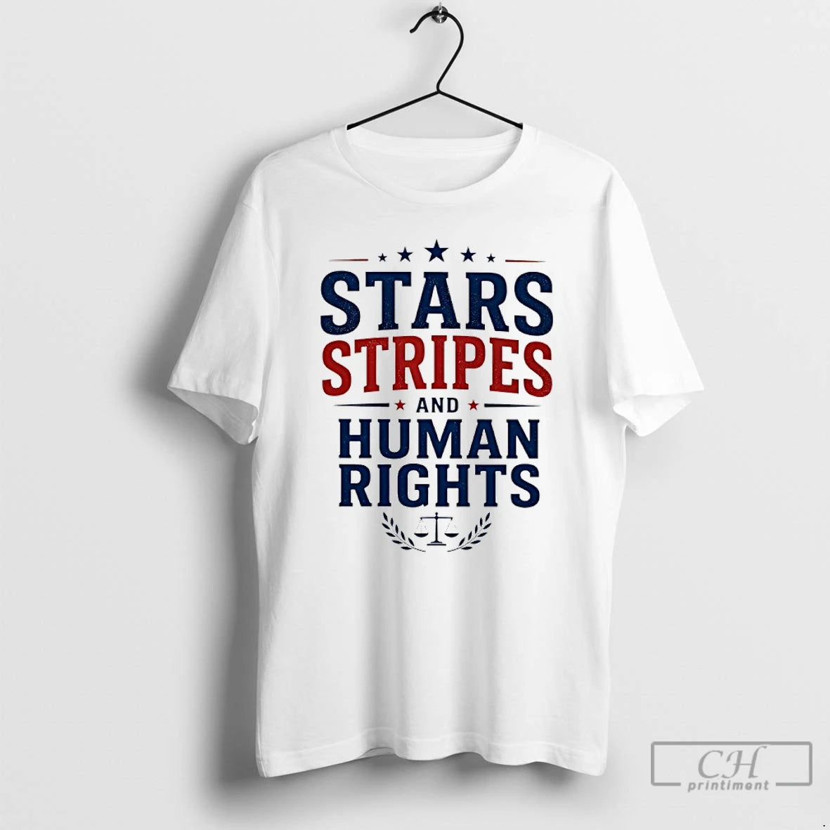 Premium Stars Stripes And Human Rights Graphic