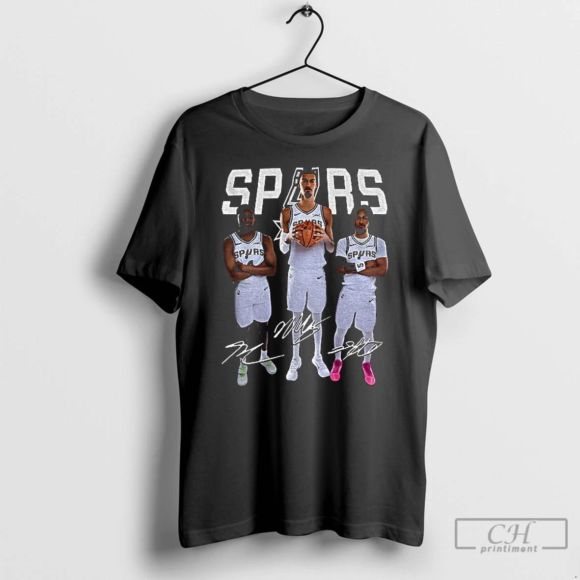 Stephon Castle Victor Wembanyama Deaaron Fox Big 3 San Antonio Spurs Signatures T-Shirts, Hoodie, Sweatshirt