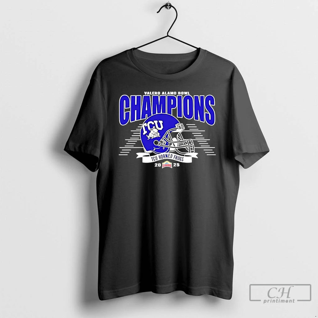 Premium Tcu Horned Frogs Football 2025 Valero Alamo Bowl Champions Classic T-Shirts, Hoodie, Sweatshirt | PrintMintTees.com