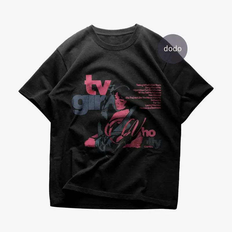 Premium TV Girl T-Shirt - Who Really Cares Album - Not Allowed Single - TV Girl New Album T-Shirt