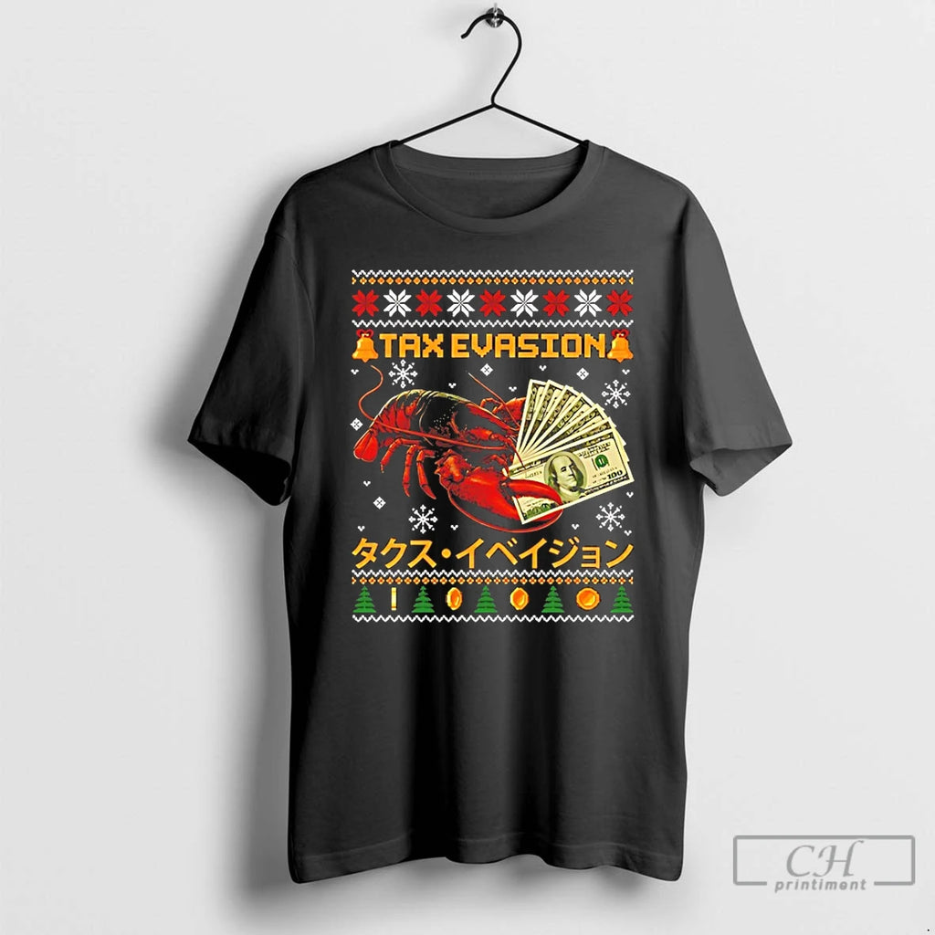 Premium Tax Evasion Lobster Christmas T-Shirts, Hoodie, Sweatshirt | PrintMintTees.com