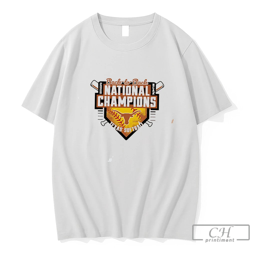 Premium Texas Longhorns Ncaa Softball Wcws Back To Back National Champions 2026 Tee T Shirts