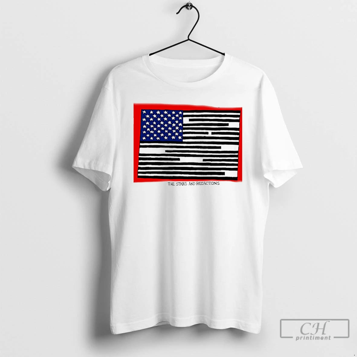 Premium The Stars And Redactions Usa Flag T-Shirts, Hoodie, Sweatshirt | PrintMintTees.com