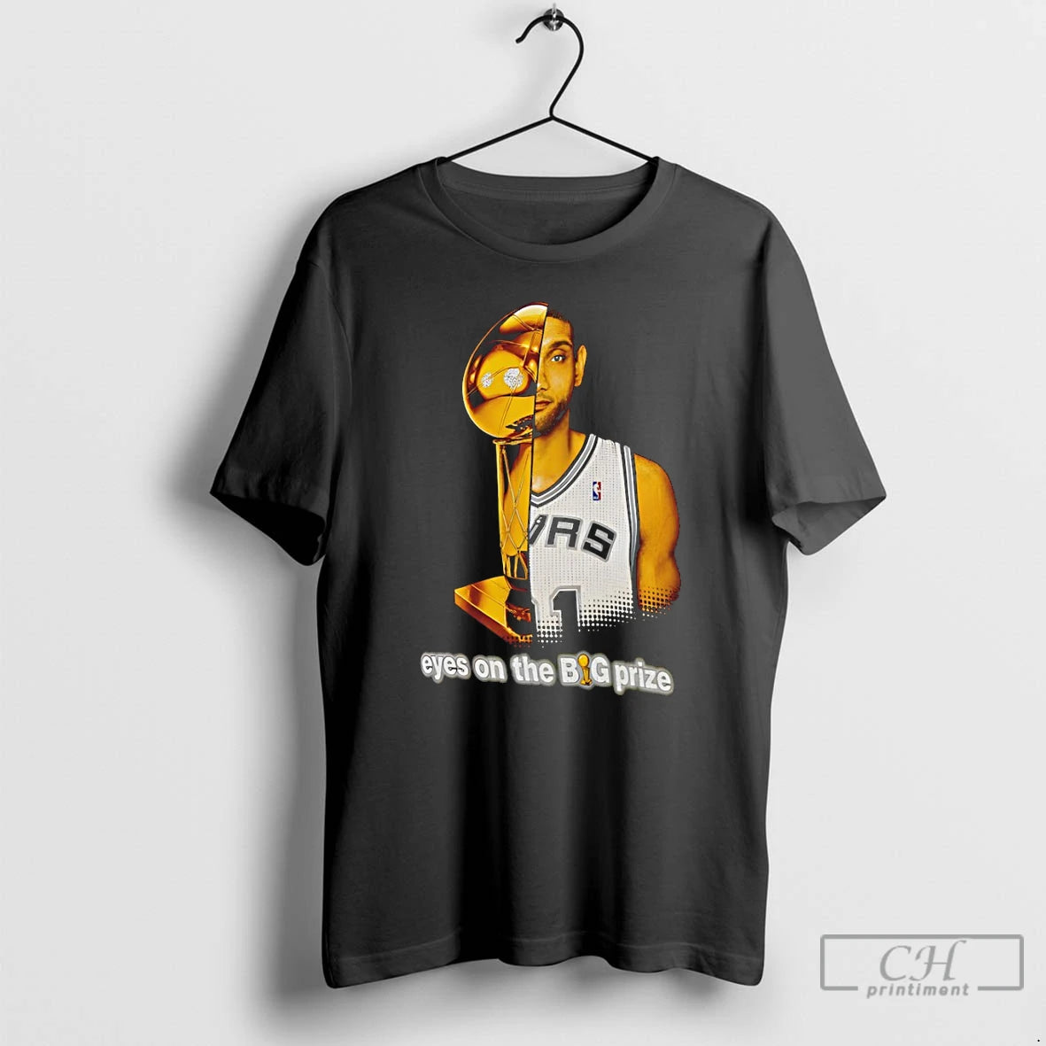 Premium Tim Duncan X Cup San Antonio Spurs Eyes On The Big Prize T Shirts